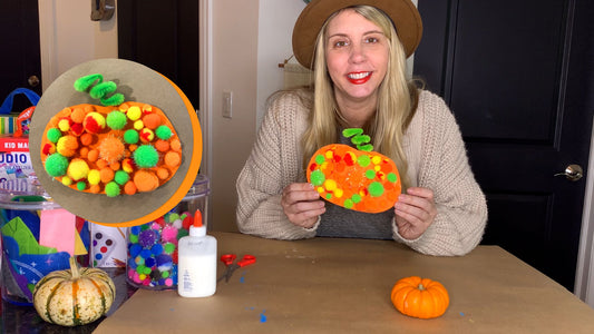 Pumpkin Pom Pom Collage DIY