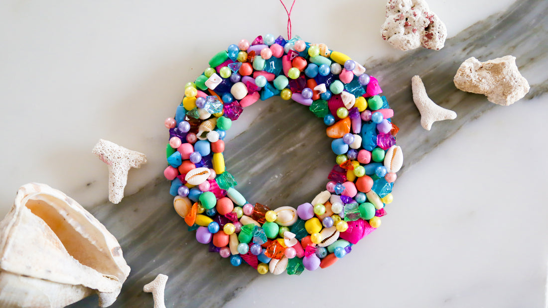 Diy Beaded Mini Wreath Decor