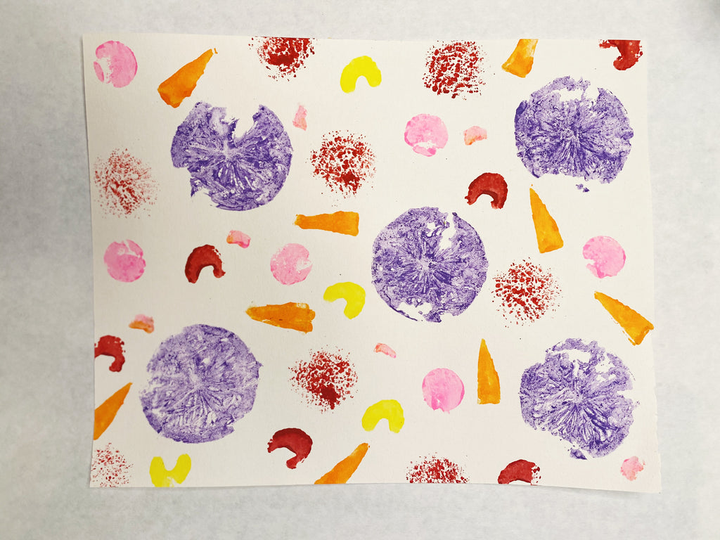 Block Printing With Fruits And Vegetables