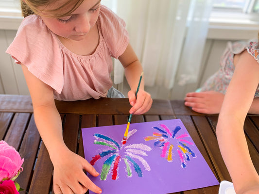 DIY July 4th Fireworks Art | Kid Made Modern