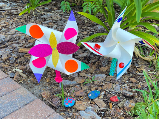 DIY Garden Pinwheels