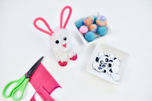 Easter Pom Pom Bunnies DIY