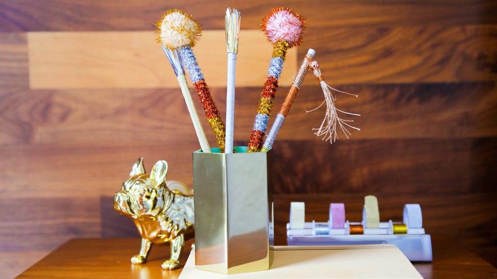 DIY Metallic Pencil Decorations Craft for Kids