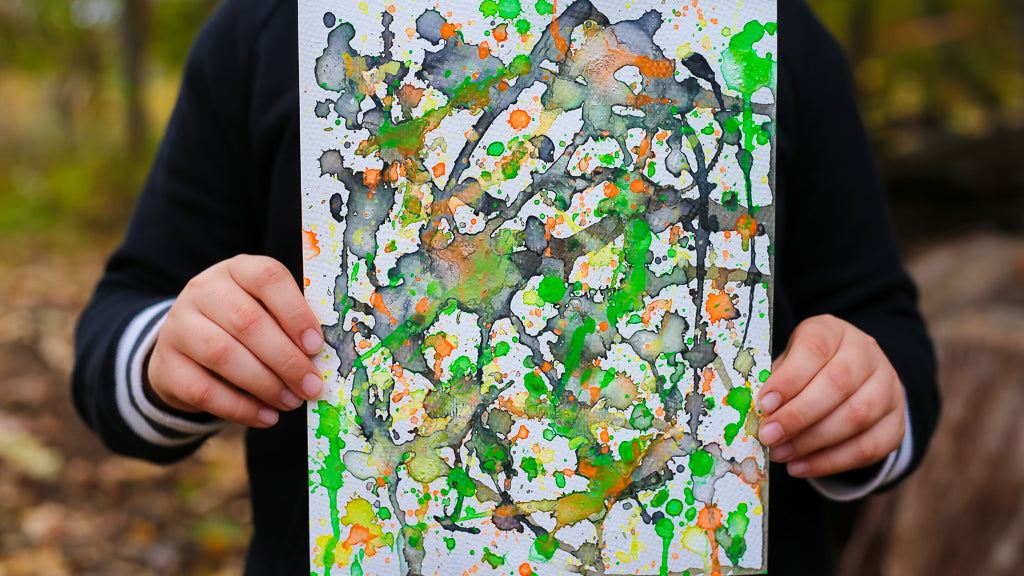 Pollock Inspired Action Painting
