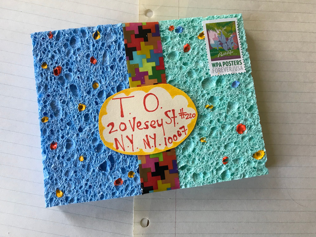 Sponge Card Strange Mail DIY Craft for Kids to Make