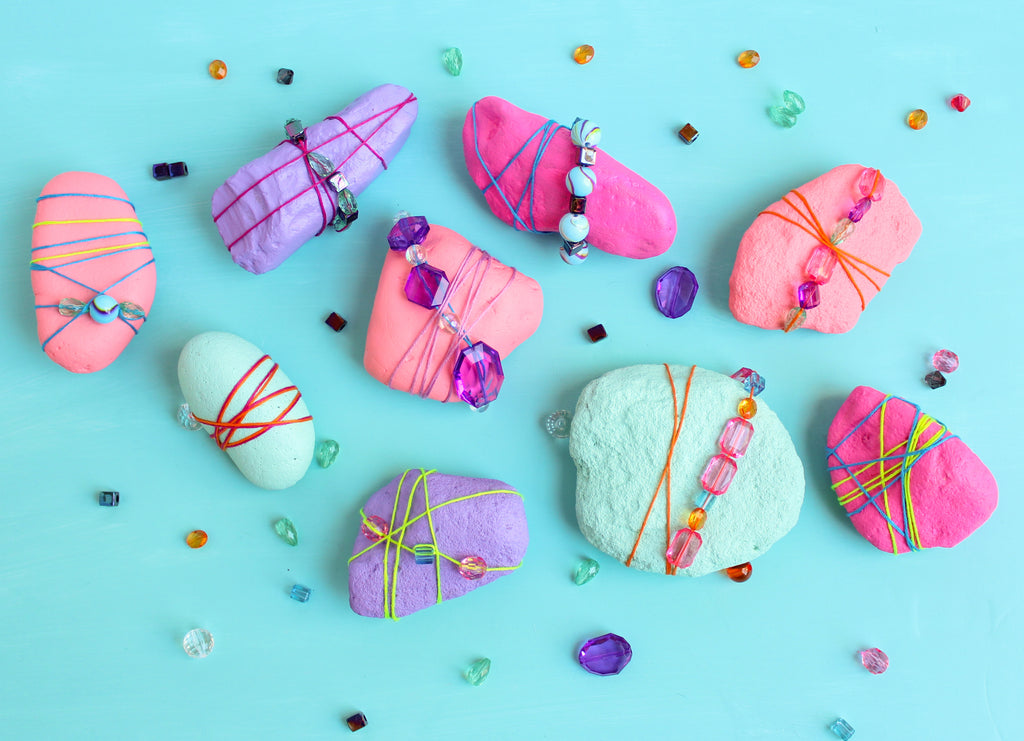 Mothers Day Painted Rocks DIY Craft for Kids