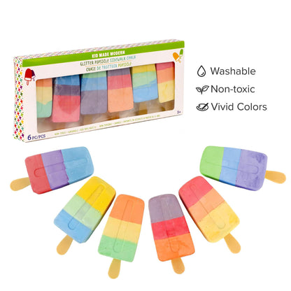 Popsicle Glitter Chalk Set (6 Pack)